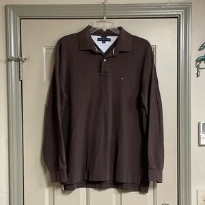 Tommy Hilfiger Men's Dark Brown Polo Shirt
